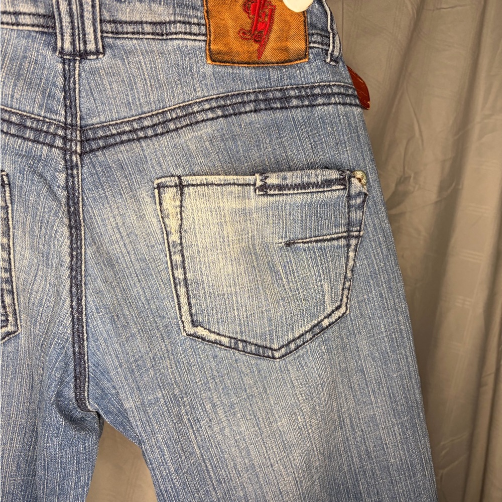 Jolt Light Blue Distressed Skinny Jeans - Picture 7 of 9